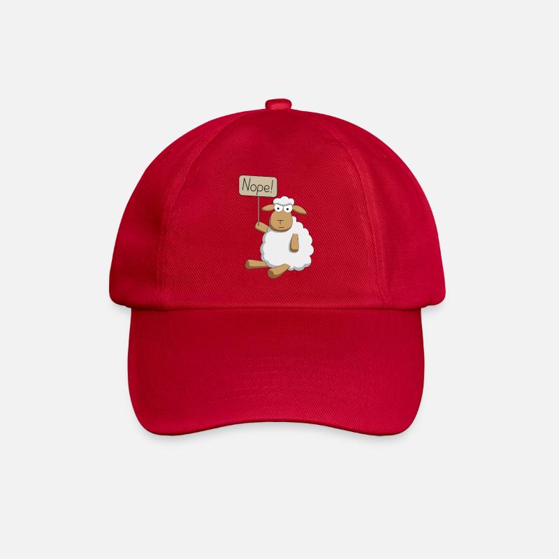 Nope! - protestierendes Schaf - Baseballkappe - klassisch Rot