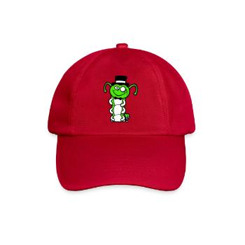 Mr. Caterpillar Top Hat Monocle Bow Tie Gentleman Empire - Baseball Cap - classic red - Front