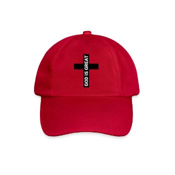 God Is Big Minimalist Print - Baseball Cap - classic red - Front
