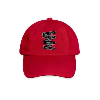 Science Does Not Care What You Believe Facts Logo - Baseball Cap - classic red - Front