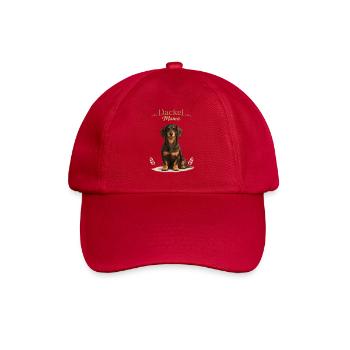 Dackel Mama – Geschenk für stolze Hundemamas - Baseballkappe - klassisch Rot - Vorne