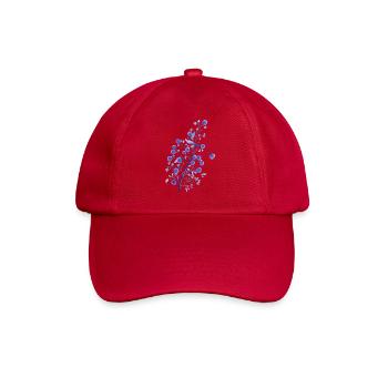 Aquarell Beerenzweig Lavendelblau - Baseballkappe - klassisch Rot - Vorne