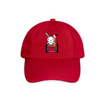 Lapin fauteuil roulant agitant handicapé course jambes malades - Casquette classique - rouge classique - Devant