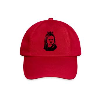 Skeptical meme girl with crown - Baseball Cap - classic red - Front