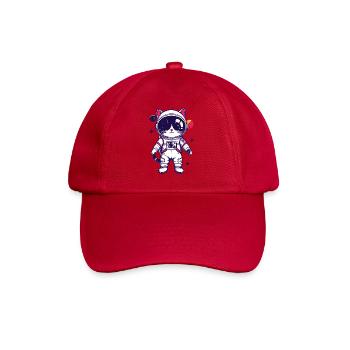 Weltraumkatze Katze im Astronautenanzug Motiv - Baseballkappe - klassisch Rot - Vorne