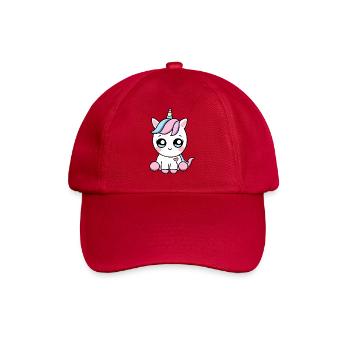 Kawaii Unicorn – Süße Valentinsmagie - Baseballkappe - klassisch Rot - Vorne