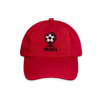 France Fussball  - Baseballkappe - klassisch Rot - Vorne