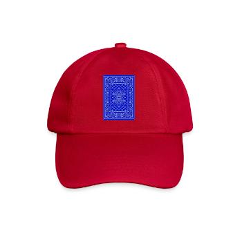 Geometric Playing Card Vector Art Blue - Baseball Cap - classic red - Front