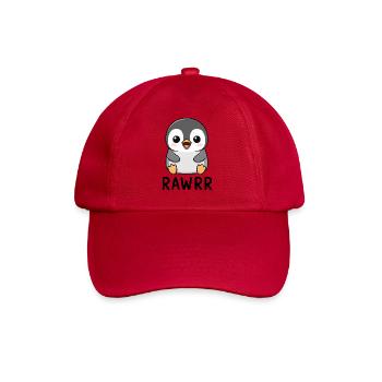 Cute Cartoon Penguin Chibi Rawr - Baseball Cap - classic red - Front