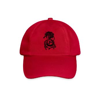 Viking Wolf Dragon (Black) - Baseball Cap - classic red - Front