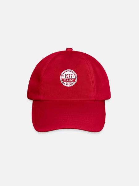 1977 geboren - Baseballkappe - klassisch Rot