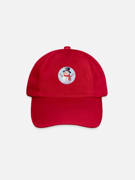 Schneemann - Baseballkappe - klassisch Rot