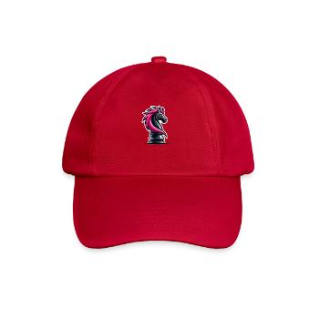 Schachfigur Springer Pferd Schach - Baseballkappe - klassisch Rot - Vorne