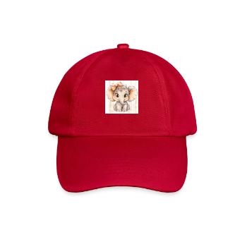 Cute Baby Elephant – Cute Kids T-Shirt - Baseball Cap - classic red - Front