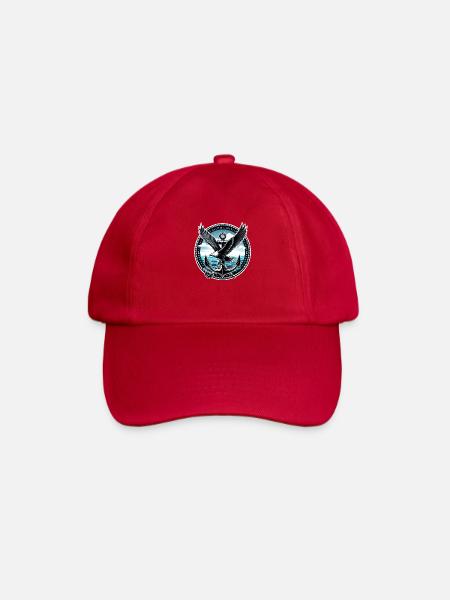 Möwe mit Anker - Baseballkappe - klassisch Rot