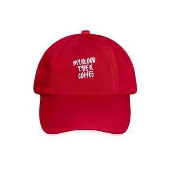 My Blood Type Is Coffee Lover - Baseball Cap - classic red - Front