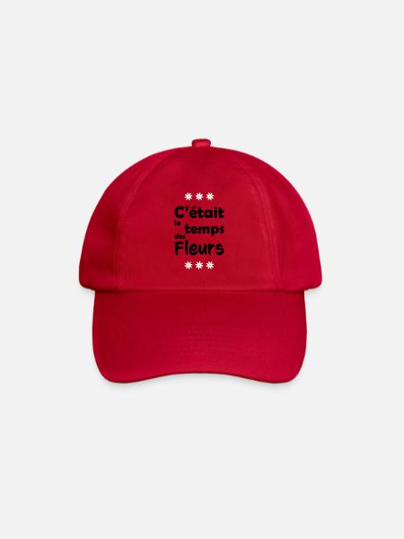 It was flower time - Baseball Cap - classic red