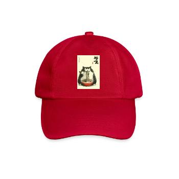 Noodling Cat Ramen - Baseball Cap - classic red - Front