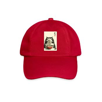 Ramen Cat Noodle Joy - Baseball Cap - classic red - Front