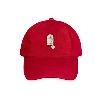 Minimalist One Line Art Woman Face & Floral - Baseballkappe - klassisch Rot - Vorne