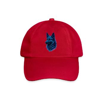 Neon German Shepherd: Abyssal Canine Art - Baseball Cap - classic red - Front