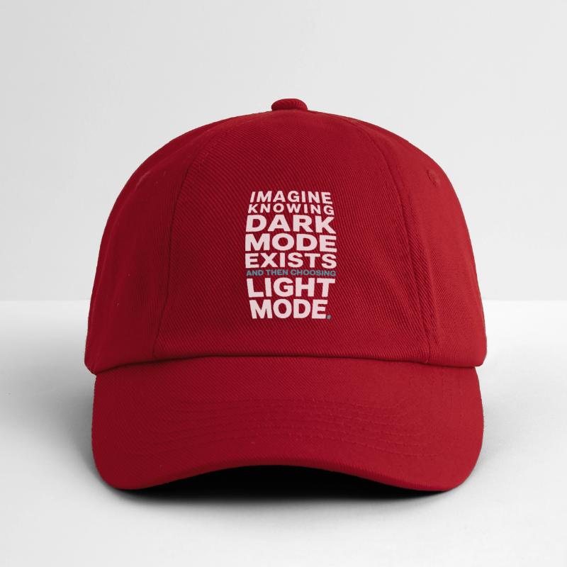 Dark Mode Exists Programmierer IT Nerd Coder Büro Baseballkappe