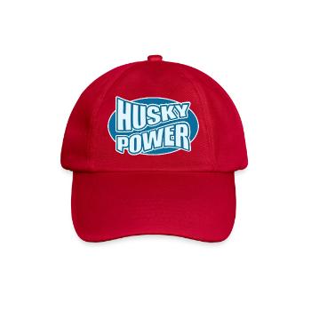 Husky Power Typo-Design - Baseballkappe - klassisch Rot - Vorne