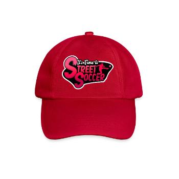 Straßenfußball - Baseballkappe - klassisch Rot - Vorne