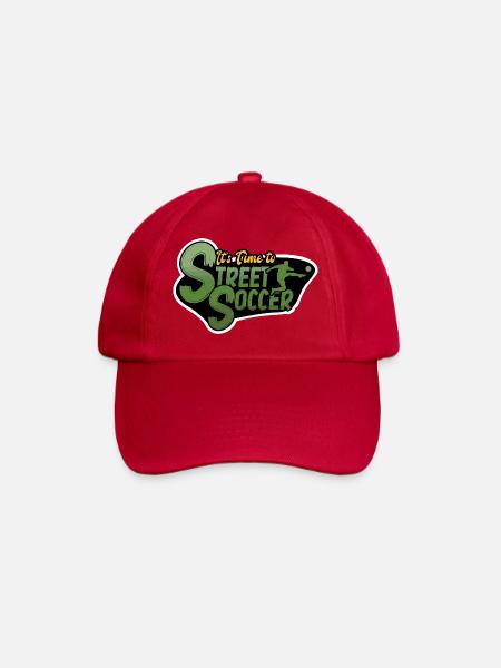 Street Soccer "grünes Monster" - Baseballkappe - klassisch Rot