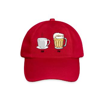 Kaffee und Bier Duo Illustration - Baseballkappe - klassisch Rot - Vorne