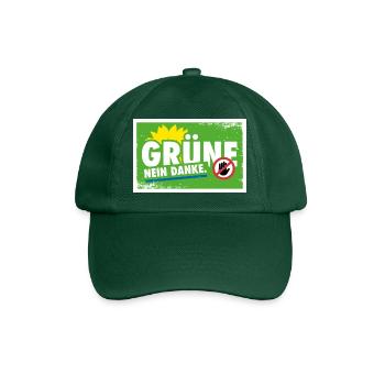 Grüne - Nein Danke. - Baseballkappe - Flaschengrün - Vorne