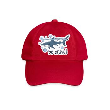 BE BRAVE SHARK - Baseball Cap - classic red - Front