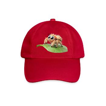 Neugierige kleine Philippus-Spinne auf einem Blatt - Baseballkappe - klassisch Rot - Vorne