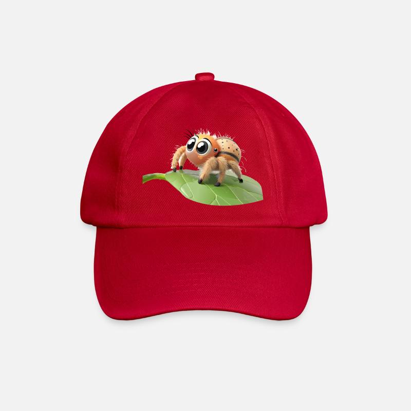 Curious little philippus spider on a leaf - Baseball Cap - classic red