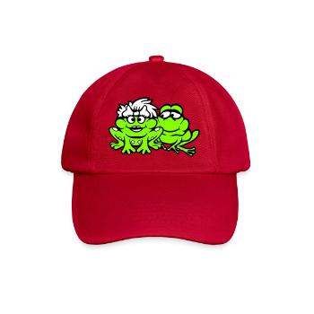 2 Frösche Pärchen Frau Mann Kröte Lustig Verliebt - Baseballkappe - klassisch Rot - Vorne