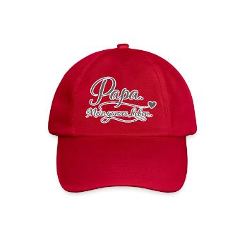 Papa mein ganzes Leben Geschenk Liebe - Baseballkappe - klassisch Rot - Vorne