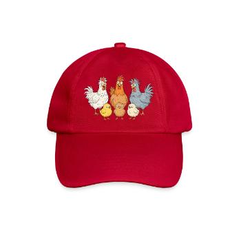 Crazy Chicken Family - Baseball Cap - classic red - Front