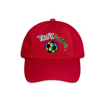 Think Positive Fußball - Baseballkappe - klassisch Rot - Vorne
