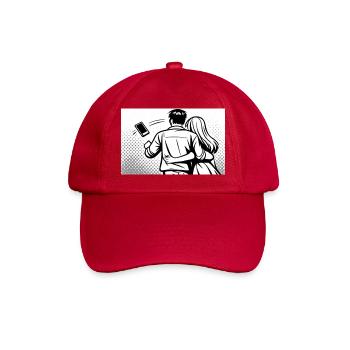 no more digital love - Baseballkappe - klassisch Rot - Vorne