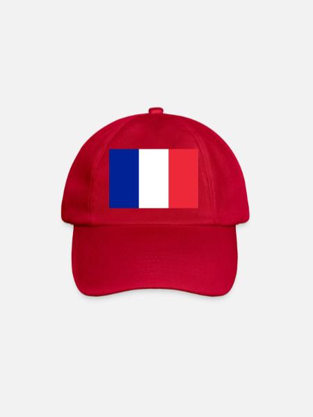 sticker flag of France drapeau de la France - Baseballkasket - klassisk rød
