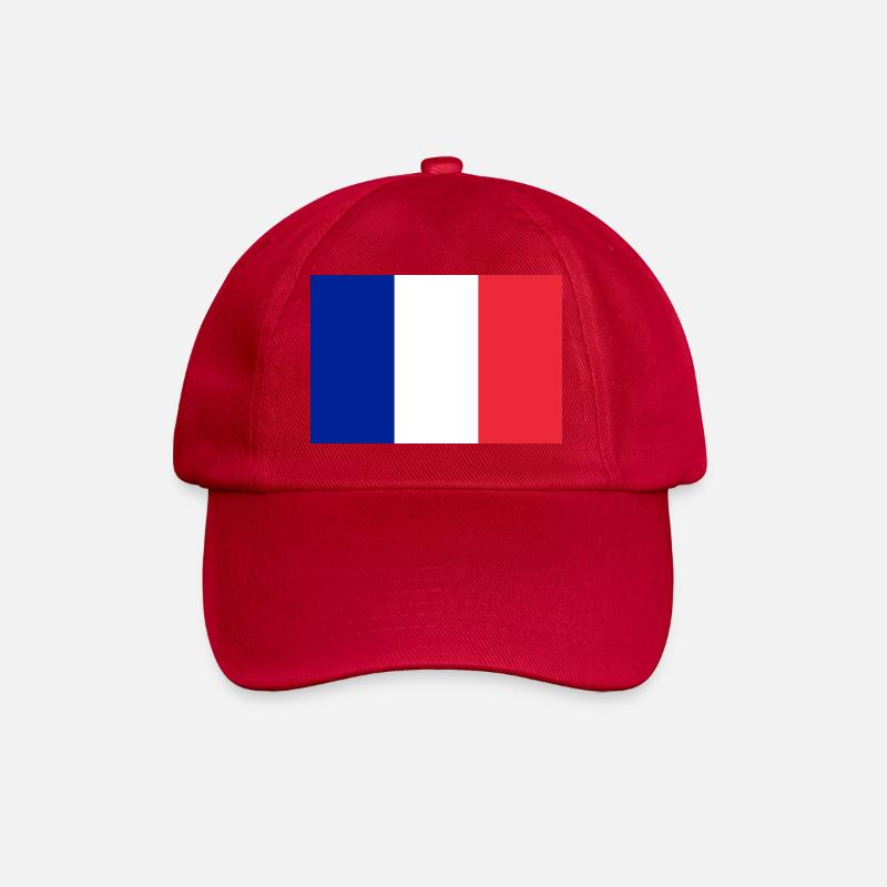 drapeau autocollant du drapeau de la France - Casquette classique - rouge classique