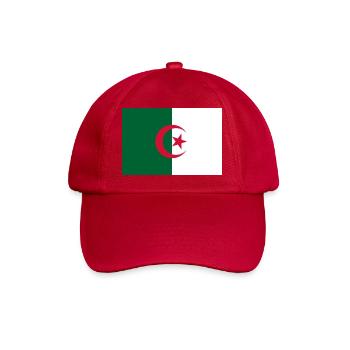Aufkleber Flagge von Algerien Aufkleber Algerien Aufkleber - Baseballkappe - klassisch Rot - Vorne