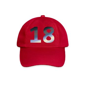 geburtstagsfeier, 18 farbverlauf tagesanbruch - Baseballkappe - klassisch Rot - Vorne