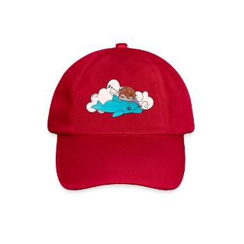 Sleeping child on blue dolphin - Baseball Cap - classic red - Front