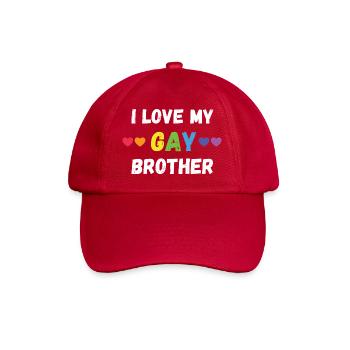 Mois de la fierté LGBT - J’aime mon frère gay - Casquette classique - rouge classique - Devant