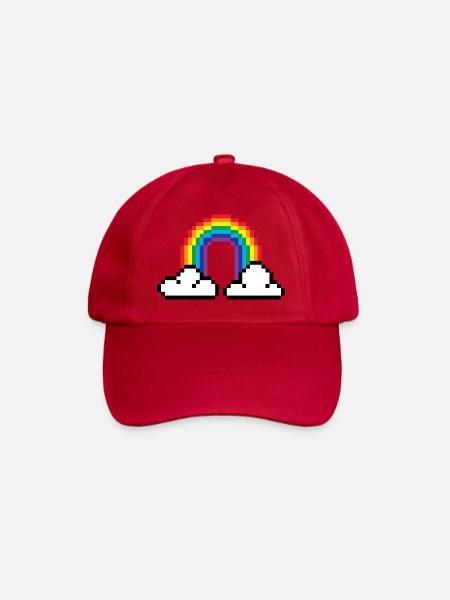 Pixel Regenbogen - Baseballkappe - klassisch Rot