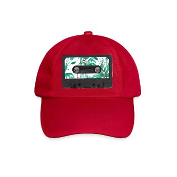 Vintage Cassette Tropical Urban Jungle Graphic - Baseball Cap - classic red - Front