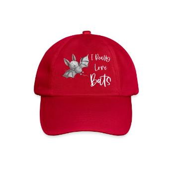 Fluttering Bat I Really Love Bats - Baseball Cap - classic red - Front