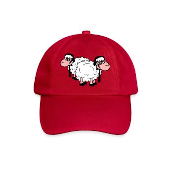 2 Sheep Sunglasses Music Party DJ Team Friends - Baseball Cap - classic red - Front