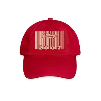 vintage 2007 Code barre 2007: Année 2025. - Casquette classique - rouge classique - Devant